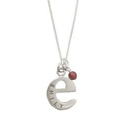 Sterling Silver Customizable Lowercase Letter 'e' Charm - Luxe Design Jewellery