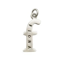 Sterling Silver Customizable Lowercase Letter 'f' Charm - Luxe Design Jewellery