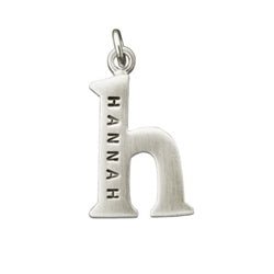 Sterling Silver Customizable Lowercase Letter 'h' Charm - Luxe Design Jewellery