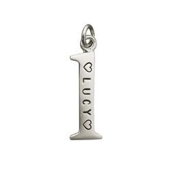 Sterling Silver Customizable Lowercase Letter 'l' Charm - Luxe Design Jewellery