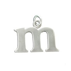 Sterling Silver Customizable Lowercase Letter 'm' Charm - Luxe Design Jewellery
