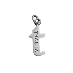 Sterling Silver Customizable Lowercase Letter 't' Charm - Luxe Design Jewellery