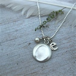 Sterling Silver Fingerprint Impression Pendant with Kit - Luxe Design Jewellery