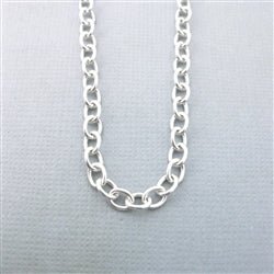 Sterling Silver Heavy Cable Chain Necklace with Lobster Claw Closure - Luxe Design Jewellery