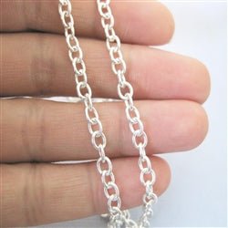 Sterling Silver Heavy Cable Chain Necklace with Toggle Closure - Luxe Design Jewellery