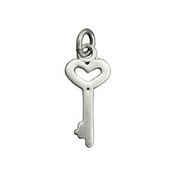 Sterling Silver Key To My Heart Charm - Luxe Design Jewellery