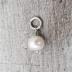 Sterling Silver Large Bead White Pearl - Luxe Design Jewellery