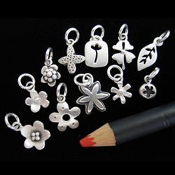 Sterling Silver Large Dainty Flower Charm - Luxe Design Jewellery