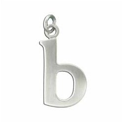 Sterling Silver Lowercase Letter 'b' Initital Charm - Luxe Design Jewellery