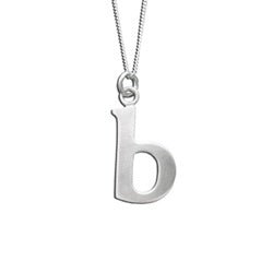 Sterling Silver Lowercase Letter 'b' Initital Charm - Luxe Design Jewellery