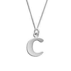 Sterling Silver Lowercase Letter 'c' Initital Charm - Luxe Design Jewellery