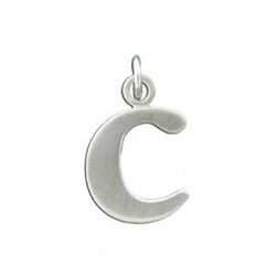 Sterling Silver Lowercase Letter 'c' Initital Charm - Luxe Design Jewellery