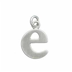 Sterling Silver Lowercase Letter 'e' Initital Charm - Luxe Design Jewellery
