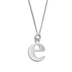Sterling Silver Lowercase Letter 'e' Initital Charm - Luxe Design Jewellery