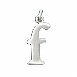 Sterling Silver Lowercase Letter 'f' Initital Charm - Luxe Design Jewellery