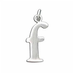 Sterling Silver Lowercase Letter 'f' Initital Charm