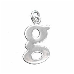 Sterling Silver Lowercase Letter 'g' Initital Charm - Luxe Design Jewellery