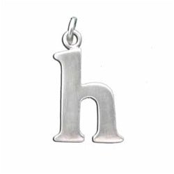 Sterling Silver Lowercase Letter 'h' Initital Charm - Luxe Design Jewellery