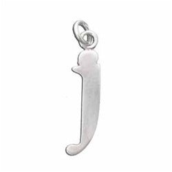 Sterling Silver Lowercase Letter 'j' Initital Charm - Luxe Design Jewellery