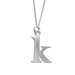 Sterling Silver Lowercase Letter 'k' Initital Charm - Luxe Design Jewellery