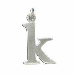 Sterling Silver Lowercase Letter 'k' Initital Charm - Luxe Design Jewellery