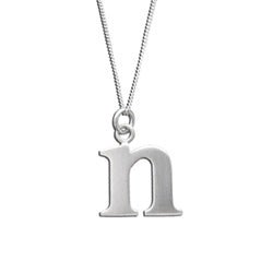 Sterling Silver Lowercase Letter 'n' Initital Charm - Luxe Design Jewellery