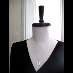 Sterling Silver Lowercase Letter 'n' Initital Charm