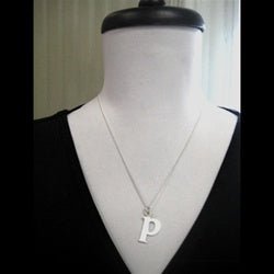 Sterling Silver Lowercase Letter 'p' Initital Charm