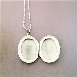 Sterling Silver Oval Locket Pendant - Luxe Design Jewellery