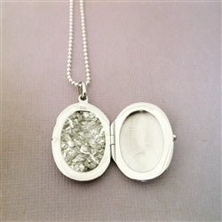 Sterling Silver Oval Locket Pendant - Luxe Design Jewellery