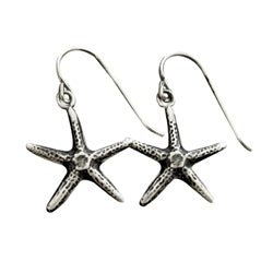 Sterling Silver Oxidized Starfish Earrings - Luxe Design Jewellery