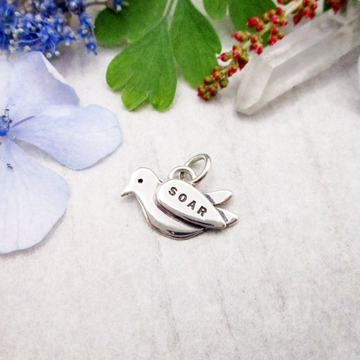 Sterling Silver Personalized Dove Charm