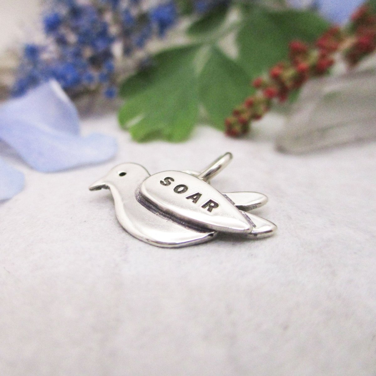 Sterling Silver Personalized Dove Charm