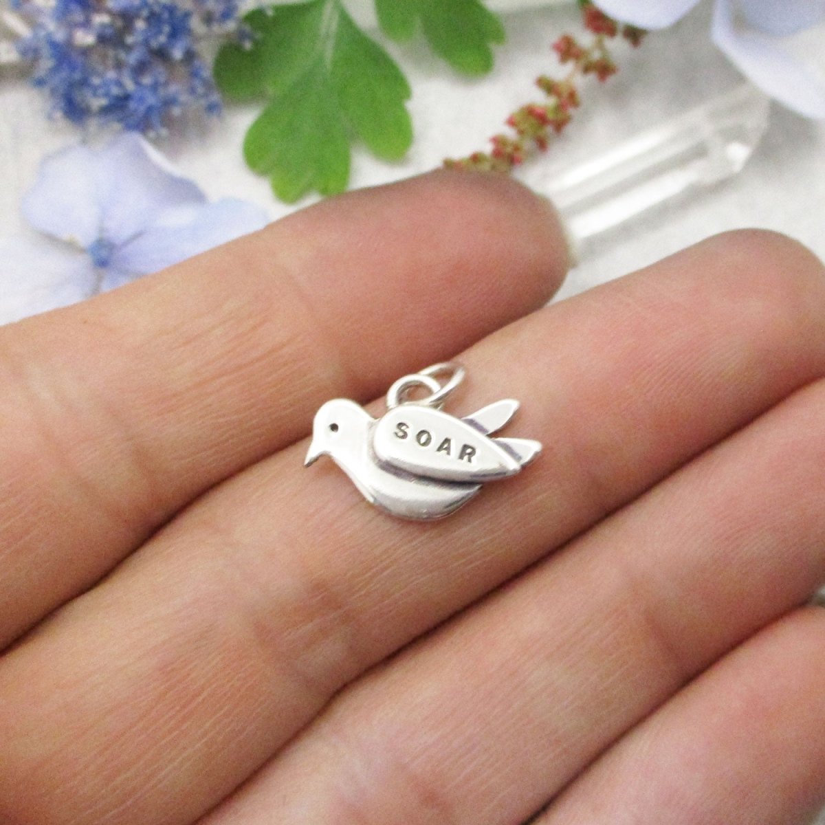 Sterling Silver Personalized Dove Charm