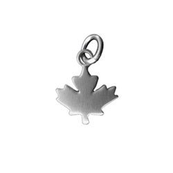 Sterling Silver Personalized Maple Leaf Charm - Luxe Design Jewellery