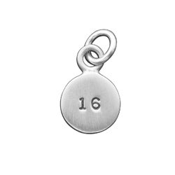 Sterling Silver Personalized Number Disc Charm - Luxe Design Jewellery