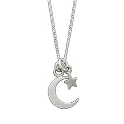 Sterling Silver Personalized Small Moon Charm - Luxe Design Jewellery