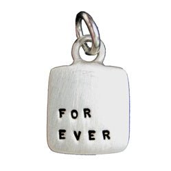 Sterling Silver Personalized Square Charm - SMALL Font - Luxe Design Jewellery