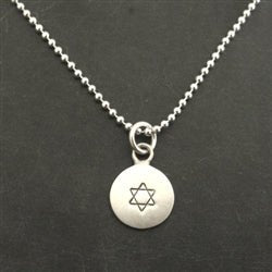 Sterling Silver Personalized Star of David Disc Charm - Luxe Design Jewellery