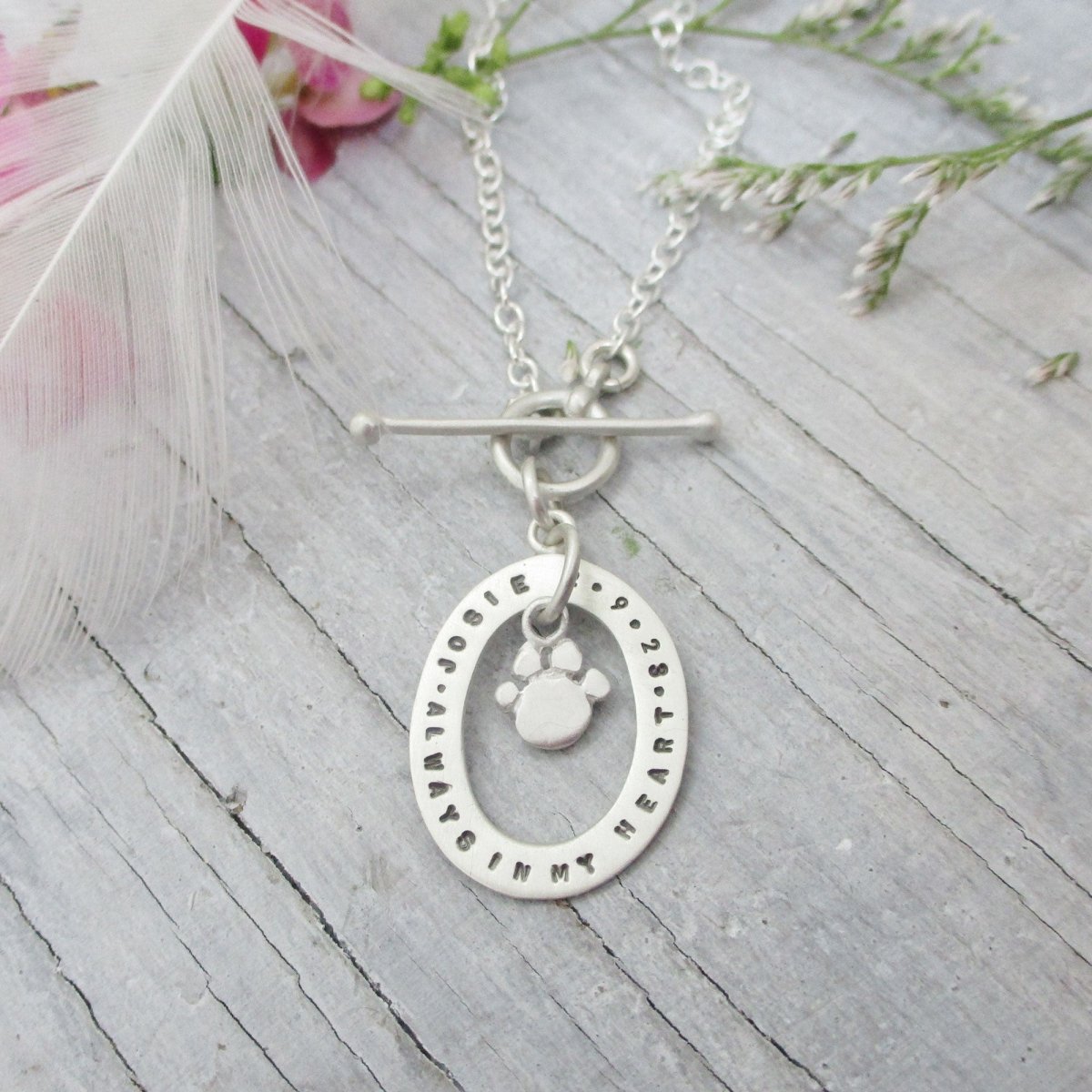 Sterling Silver Pet Lovers Toggle Necklace - Luxe Design Jewellery