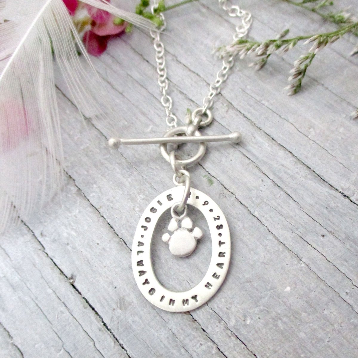 Sterling Silver Pet Lovers Toggle Necklace - Luxe Design Jewellery