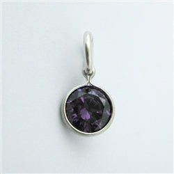 Sterling Silver Sparkle Birthstone Charm in Alexandrite - Luxe Design Jewellery