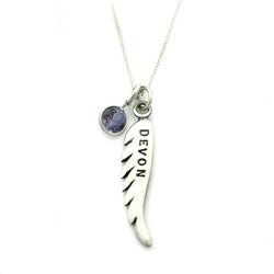 Sterling Silver Sparkle Birthstone Charm in Blue Zircon - Luxe Design Jewellery