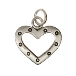Sterling Silver Valentine Heart Charm - Luxe Design Jewellery