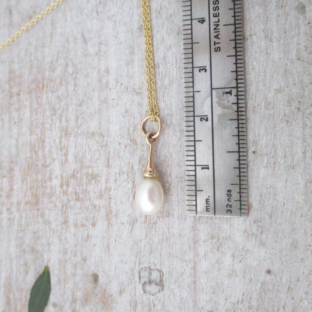 Sterling Silver White Freshwater Teardrop Pearl Charm - Luxe Design Jewellery