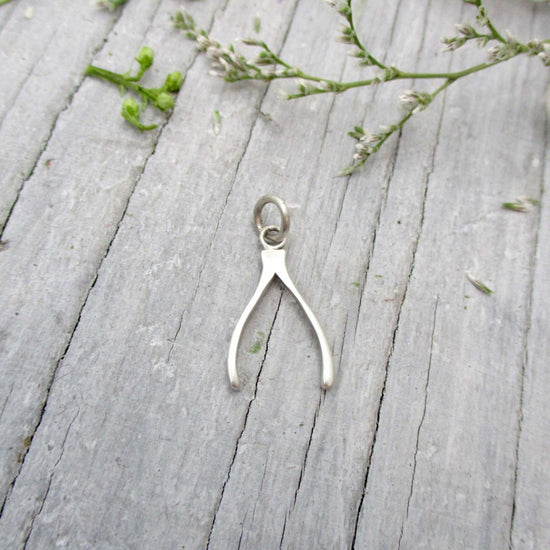 Sterling Silver Wishbone Good Luck Charm - Luxe Design Jewellery