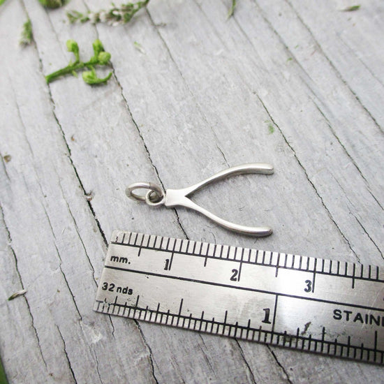 Sterling Silver Wishbone Good Luck Charm - Luxe Design Jewellery