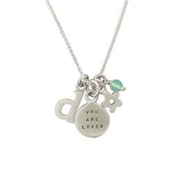 Sterling Silver YOU ARE LOVED Initial Necklace - Luxe Design Jewellery