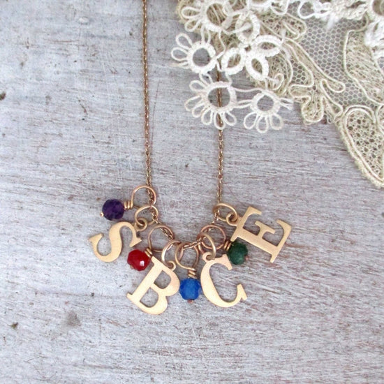 14K Gold Solid Gold Capital Letter Initial Pendant, Choose A - Z - Luxe Design Jewellery