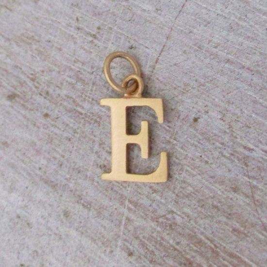 14K Gold Solid Gold Capital Letter Initial Pendant, Choose A - Z - Luxe Design Jewellery